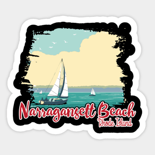 Narragansett Beach RI Gift, Rhode Island Souvenir Sticker